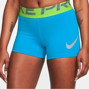 Nike Women's Athletic Shorts in Blue and Green